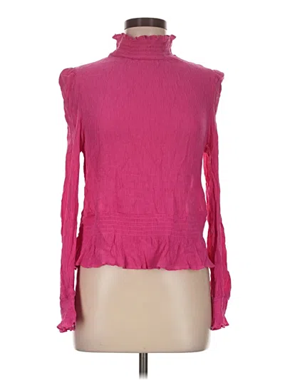 Pre-owned Lucy Paris Long Sleeve Blouse In Pink