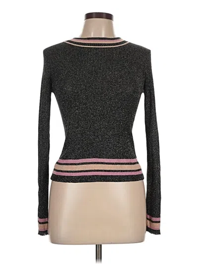 Pre-owned Lucy Paris Long Sleeve Top Gray Turtleneck Tops