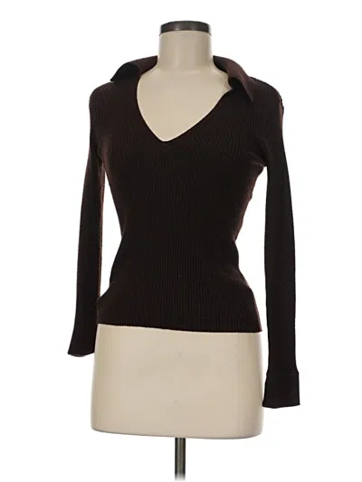 Pre-owned Lucy Paris Long Sleeve Turtleneck In Brown