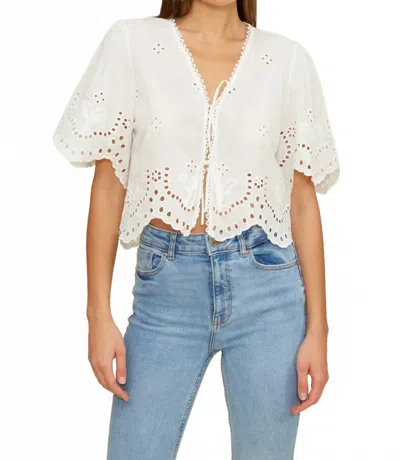 Lucy Paris Loray Eyelet Top In White