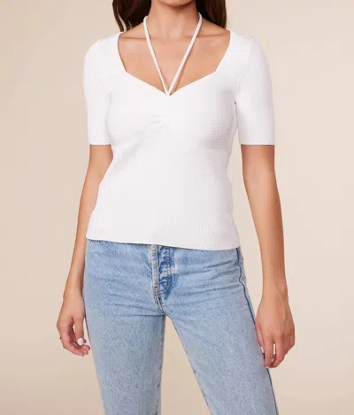 Lucy Paris Maddy Knit Top In White