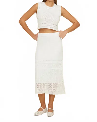 Lucy Paris Marella Crochet Top In Ivory In White