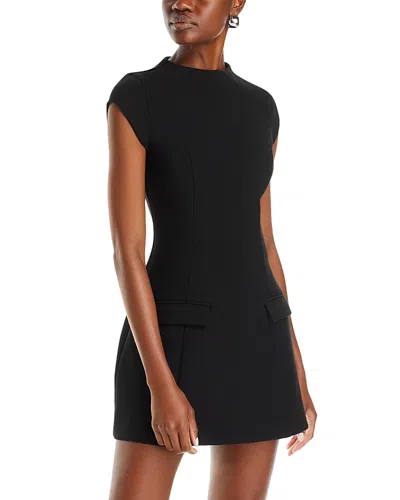 Lucy Paris Marie Cap Sleeve Dress In Black