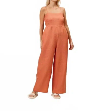 Lucy Paris Mccarthy Jumpsuit In Burnt Orange