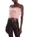 Lucy Paris Milly Feather Top In Dusty Rose