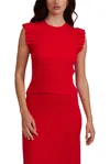 Lucy Paris Minerva Knit Top In Red In Red