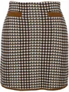 Lucy Paris Moda Mini Skirt In Brown Multi In Brown