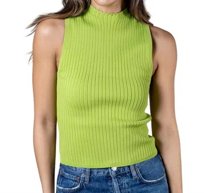 Lucy Paris Nashville Ribbed Tank Top In Light Green