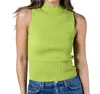 Lucy Paris Nashville Ribbed Tank Top In Light Green In Multi