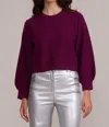 Lucy Paris Percy Textured Sweater In Wine In Pink