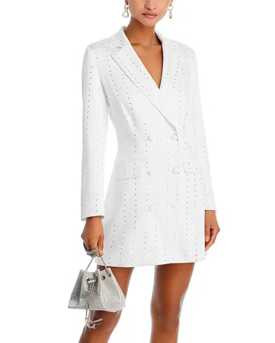 Lucy Paris Rhinestone Blazer Dress In White