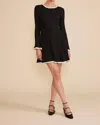 Lucy Paris Rianne Long Sleeve Mini Dress In Black