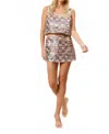 Lucy Paris Sequin Sylvie Top In Multi In Brown