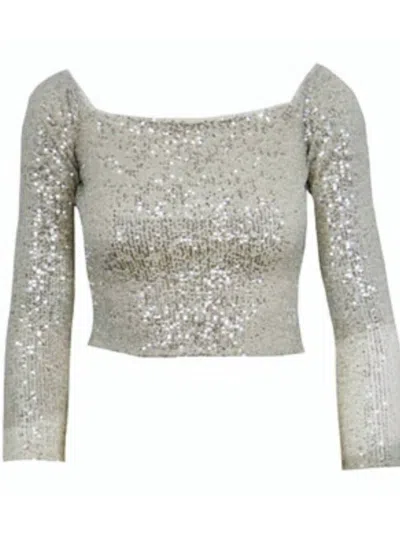Lucy Paris Sequin Top In Champagne In Neutral