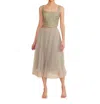 Lucy Paris Sharlene Pleated Tulle Skirt In Sage In Multi