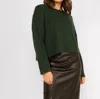 LUCY PARIS SHAY CABLE KNIT SWEATER IN PINE