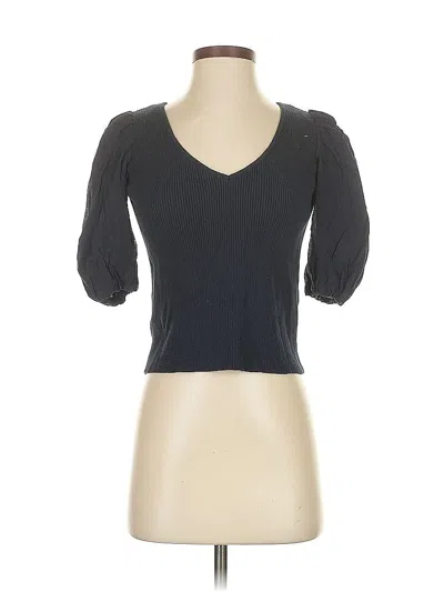 Pre-owned Lucy Paris Short Sleeve Top Blue Sweetheart Neckline Tops