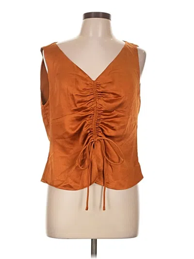 Lucy Paris Sleeveless Blouse In Orange