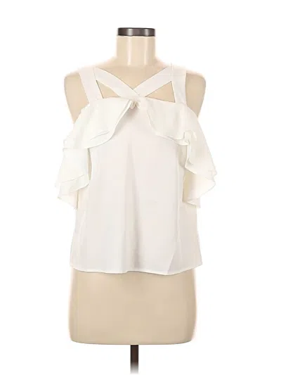 Pre-owned Lucy Paris Sleeveless Blouse In White