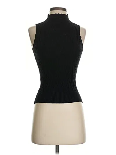 Pre-owned Lucy Paris Sleeveless Top Black Halter Neckline Tops