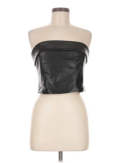 Pre-owned Lucy Paris Sleeveless Top Black Strapless Neckline Tops