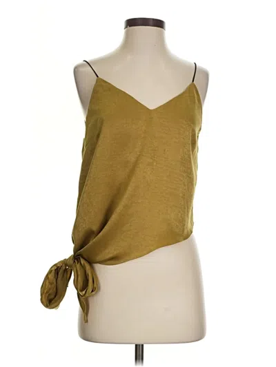 Pre-owned Lucy Paris Sleeveless Top Gold Halter Neckline Tops