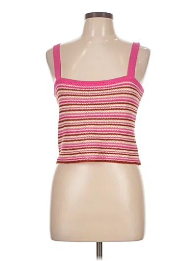 Pre-owned Lucy Paris Sleeveless Top Pink Sweetheart Neckline Tops