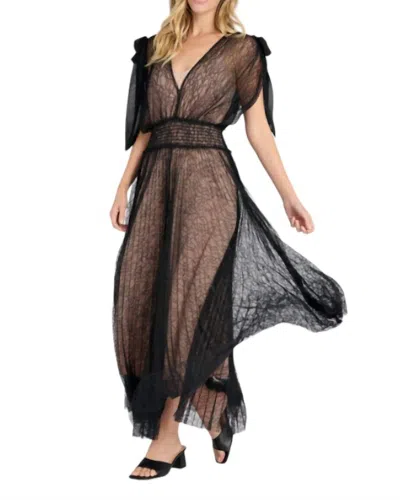 Lucy Paris Solange Lace Dress In Black/nude