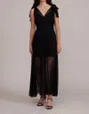 Lucy Paris Solange Lace Overlay Maxi Dress In Black In Black