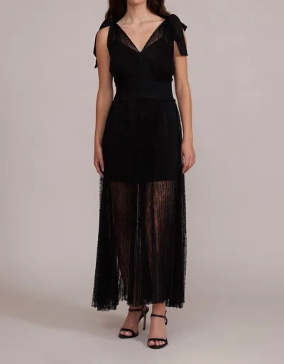 Lucy Paris Solange Lace Overlay Maxi Dress In Black
