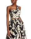 Lucy Paris Sophia One Shoulder Top In Black Cream