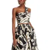 Lucy Paris Sophia One Shoulder Top In Black