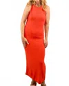 Lucy Paris Spectator Dress In Red In Orange