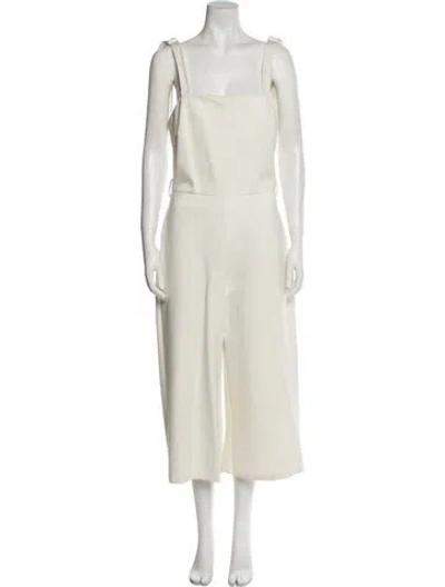 Pre-owned Lucy Paris Square Neckline Jumpsuit In Neutral