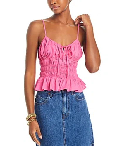 Lucy Paris Tammy Gathered Tank Top In Pink