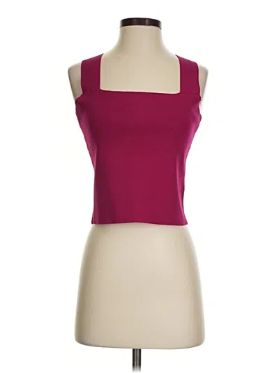 Pre-owned Lucy Paris Tank Top Burgundy Halter Neckline Tops