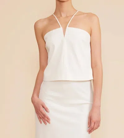 Lucy Paris Tatum V Neck In White