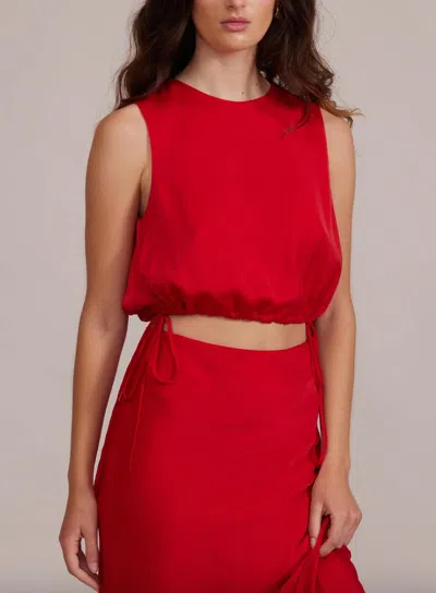 Lucy Paris Thora Tie Top In Red