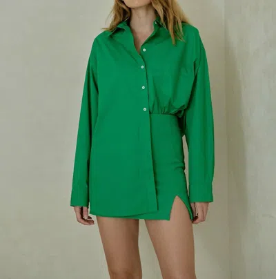 Lucy Paris Toni Button Down Blouse In Green