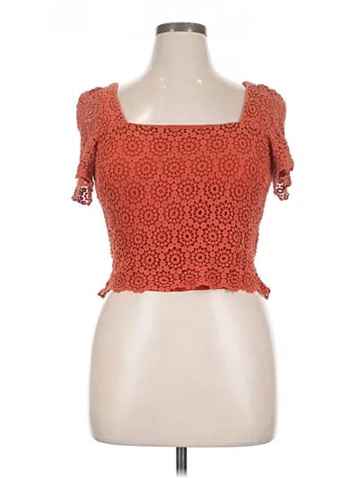 Pre-owned Lucy Paris Tube Top Orange Sweetheart Neckline Tops