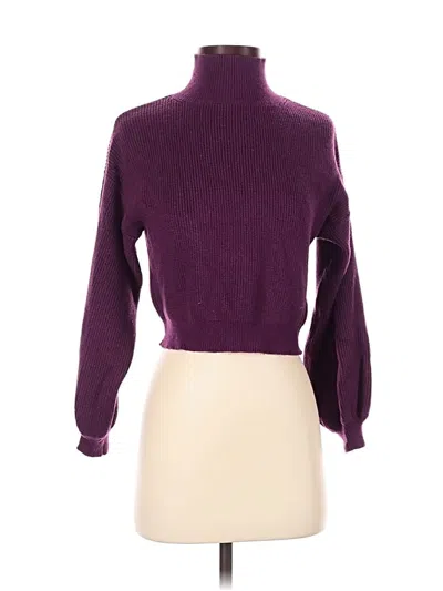 Pre-owned Lucy Paris Turtleneck Sweater In Purple