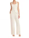 Lucy Paris Valli Wide-leg Pants In White In Neutral