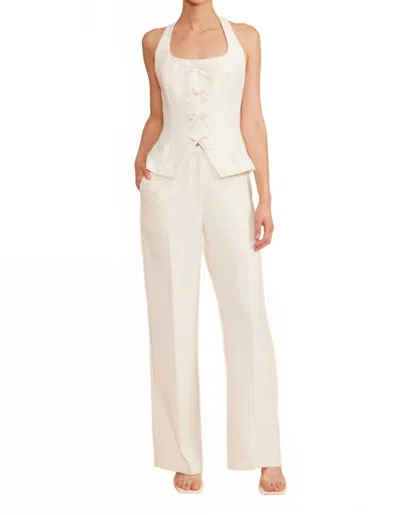 Lucy Paris Valli Wide-leg Pants In White In Neutral