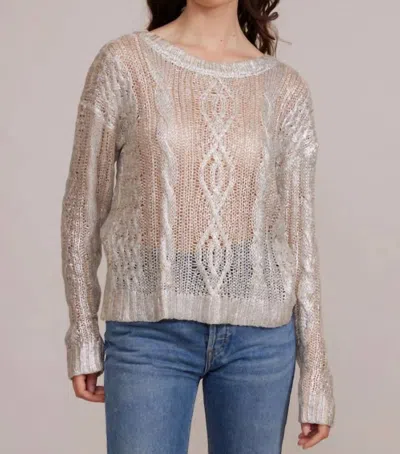 Lucy Paris Weylan Top In Silver In Neutral