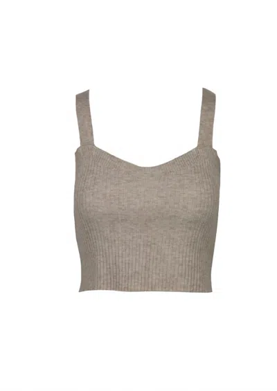 Lucy Paris Women's Fulton Knit Tank Top In Oatmel In Gray
