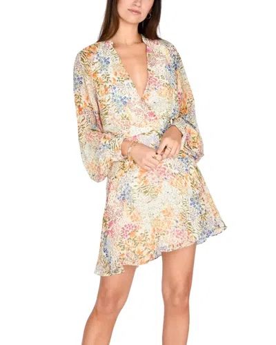 Lucy Paris Zinnia Wrap Dress In Floral In Neutral