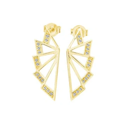 Lucy Quartermaine Angel Wing Studs In Gold
