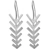 Lucy Quartermaine Art Deco Arrow Drop Earrings In Sterling Silver