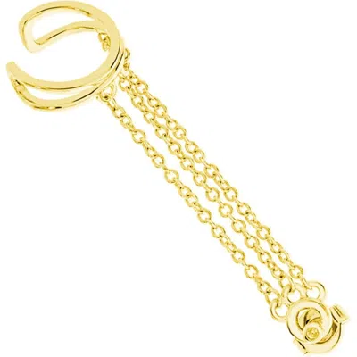 Lucy Quartermaine Art Deco Cuff And Stud In Gold