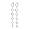 Lucy Quartermaine Art Deco Halo Drop Earrings In Sterling Silver